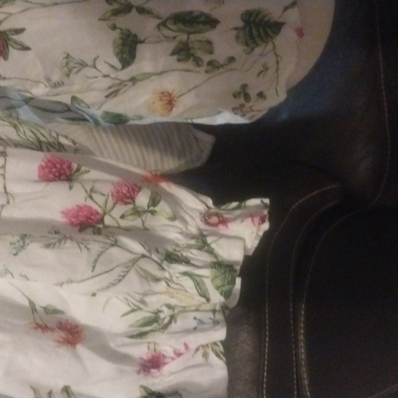 Rachel Zoe Linen Blend Peasant Romantic Foral Print Top Blouse Tunic Button Down - Picture 5 of 9